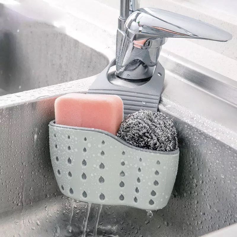 Adjustable Sink Soap Sponge Holder, Kitchen Hanging Drain Basket, Kitchen Sink Washing Storage Rack, Plastic Faucet Hanging Bag, Hanging Drain Rack Basket Adjustable Sink Soap Sponge Holder, Kitchen Hanging Drain Basket, Kitchen Sink Washing Storage Rack, Plastic Faucet Hanging Bag, Hanging Drain Rack Basket